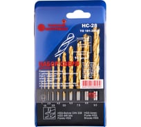 Набор сверл по металлу НС 28 (10 шт; 1-9.5 мм; Р6М5; TIN) ТИЗ 4607094840589