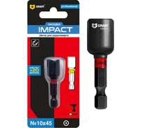 Бита шестигранная магнитная Expert Impact SW 10x45 мм, в блистере GRAFF 5801045