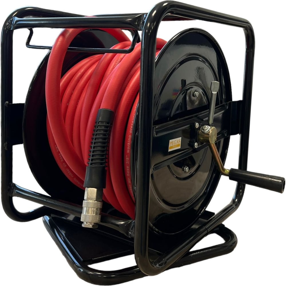 Катушка ручная с пневмошлангом 20 м+2 м Pegas pneumatic 4937 - выгодная ...