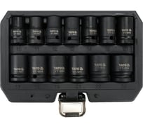 Набор торцевых ударных головок 1/2"DR, короткие, 10-24 мм, 13 шт, пластиковый кейс YATO YT-10251