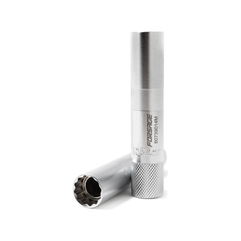 Головка свечная 12-гранная (14 мм; 90 мм; 3/8") ROCKFORCE RF-80739014M ...