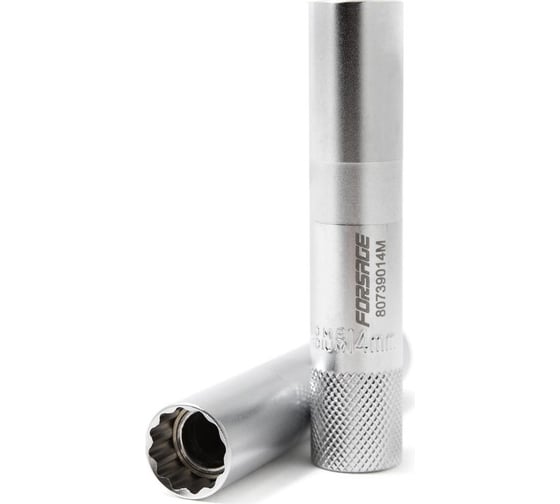 Головка свечная 12-гранная (14 мм; 90 мм; 3/8") ROCKFORCE RF-80739014M