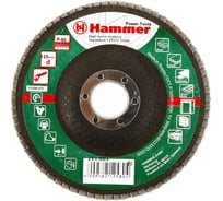 Круг лепестковый торцевой КЛТ-1 Flex 213-009 (125х22 мм; Р80) HAMMER 29433