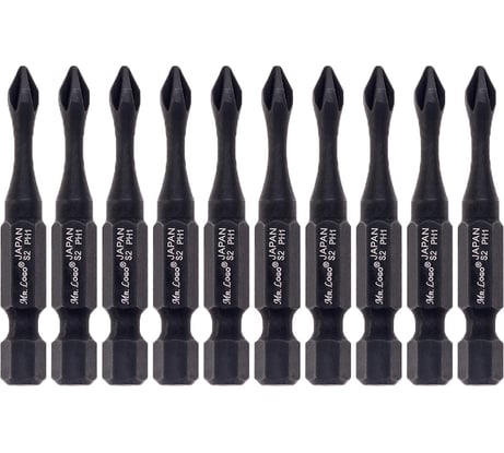 Бита для шуруповерта магнитная торсионная PH1, 50 мм, сталь - японская S2, 10 шт Mr.Logo A050P1T-10