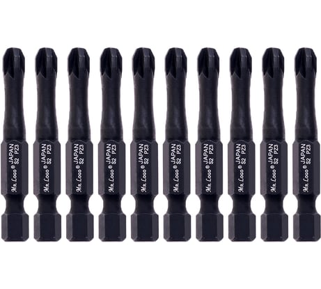 Бита для шуруповерта магнитная торсионная PZ3, 50 мм, сталь - японская S2, 10 шт Mr.Logo A050PZ3T-10