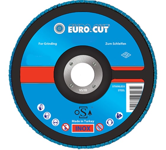 Круг шлифовальный лепестковый (125х22 мм) Euro-Cut 808826-9 1