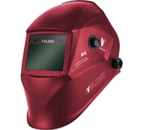 Маска сварочная с подзаряжаемым аккумулятором через Type-C ULTRA Ф8 Хамелеон (красный матовый) 100x60 мм, DIN 3/4-8/9-13 (внеш. регул), в коробке WELDER WDU-Ф8-К-Красный