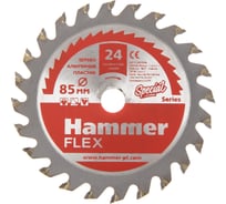 Диск пильный Flex 205-133 по дереву (10х85 мм; 24 зуба) HAMMER 549564