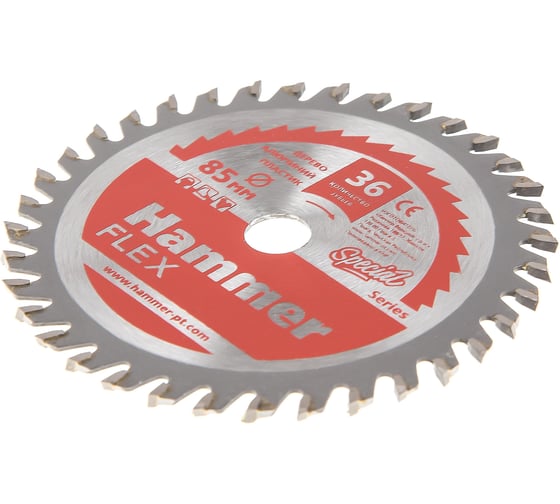 Диск пильный Flex 205-134 по дереву (10х85 мм; 36 зубьев) HAMMER 549566