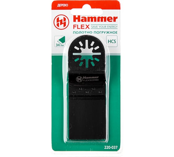 Полотно пильное погружное (34х34х92 мм; BIM) Flex MF-AC 037 для МФИ HAMMER 174905 220-037