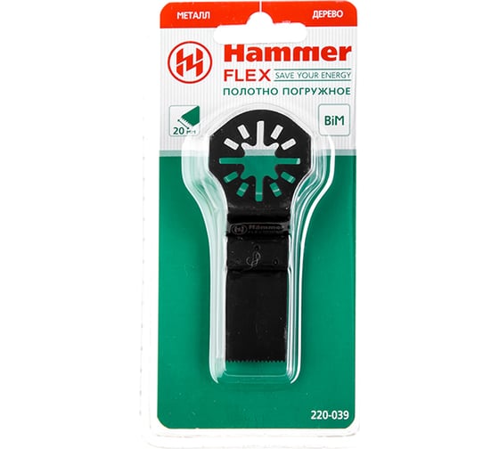 Полотно пильное погружное (20х32.5х30 мм; BIM) Flex MF-AC 039 для МФИ HAMMER 174907 220-039 1