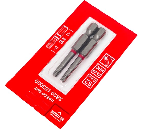 Биты TORX20, 50 мм, 2 шт 1820.15300 Elitech 204289