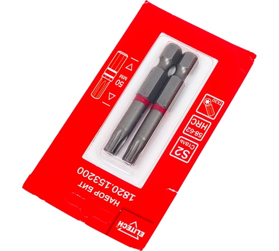 Биты TORX30, 50 мм, 2 шт 1820.15320 Elitech 204291