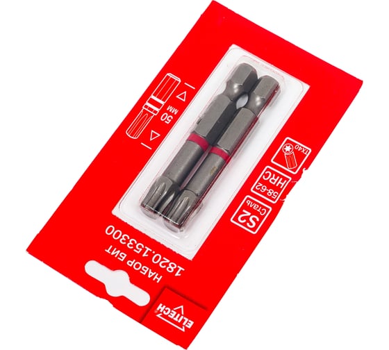 Биты TORX40, 50 мм, 2 шт 1820.15330 Elitech 204292