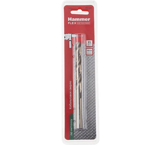 Сверло кобальтовое Flex 202-520 DR CO (11х142 мм; DIN338; HRC65-70) HAMMER 59154