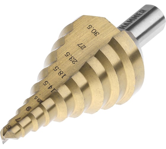 Сверло ступенчатое по металлу Flex 202-128 DR MT ST (6-30.5х80х10 мм; DIN338; HSS 4241) HAMMER 62250