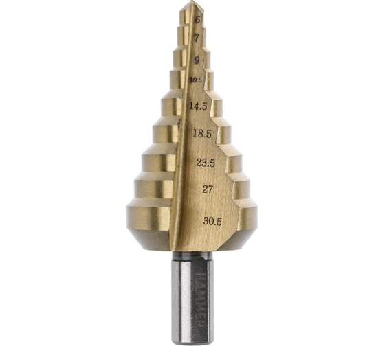 Сверло ступенчатое по металлу Flex 202-128 DR MT ST (6-30.5х80х10 мм; DIN338; HSS 4241) HAMMER 62250