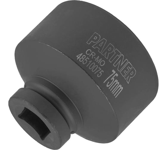 Головка ударная глубокая 75 мм, 6 гр, 1"DR Partner PA-48510075(13111)