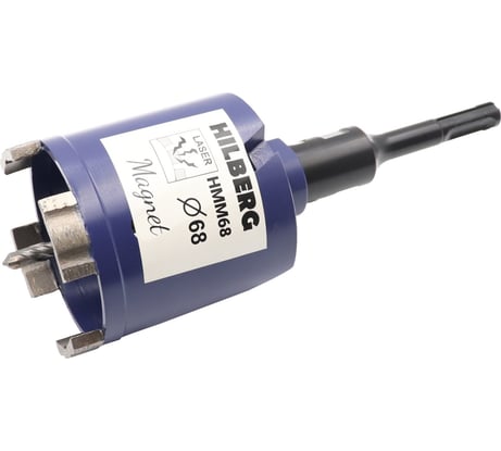 Коронка алмазная по бетону Hilberg 68 мм Laser Magnet Hмм68 HMM68