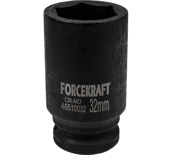 Головка ударная глубокая 6-гранная 32 мм, 3/4"DR FORCEKRAFT FK-46510032(19636)
