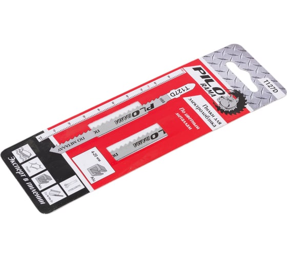 Пилки T127D (2 шт; 8 TPI; 100x75 мм; h=4-20 мм; HSS) по металлу Pilorama 541270