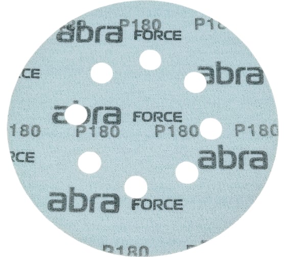 Диск шлифовальный Green Film на пленочной основе 8 отверстий, 125 мм, Р180, 5 шт Abraforce 181295