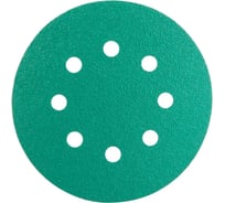 Диск шлифовальный Green Film на пленочной основе 8 отверстий, 125 мм, Р80, 5 шт Abraforce 181291