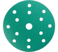 Диск шлифовальный Green Film на пленочной основе 15 отверстий, 150 мм, Р150, 5 шт Abraforce 181328