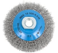 Корщетка дисковая нержавеющая сталь с резьбой М14, 100 мм HOEGERT TECHNIK HT7D740