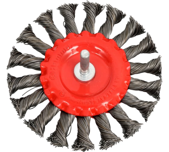 Кордщетка радиальная с хвостовиком Flex 207-209 (100 мм; d6; витая проволока) HAMMER 62121 1