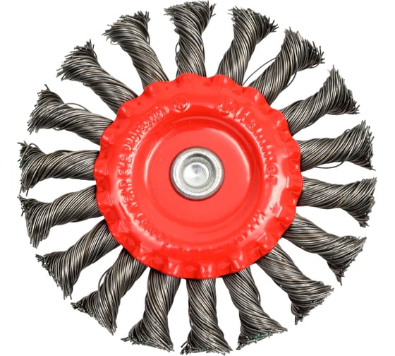 Кордщетка радиальная с хвостовиком Flex 207-209 (100 мм; d6; витая проволока) HAMMER 62121