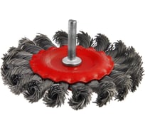 Кордщетка радиальная с хвостовиком Flex 207-208 (75 мм; d6; витая проволока) HAMMER 62120