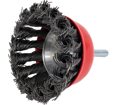 Кордщетка чашеобразная с хвостовиком Flex 207-203 (63 мм; d6; витая проволока) HAMMER 32443