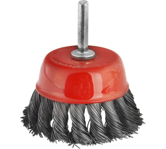Кордщетка чашеобразная с хвостовиком Flex 207-203 (63 мм; d6; витая проволока) HAMMER 32443 1