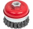 Кордщетка чашеобразная усиленная кольцом Flex 207-110 (75 мм; M14; витая проволока) для УШМ HAMMER 32449 1