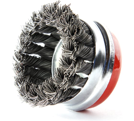 Кордщетка чашеобразная усиленная кольцом Flex 207-109 (65 мм; M14; витая проволока) для УШМ HAMMER 32448