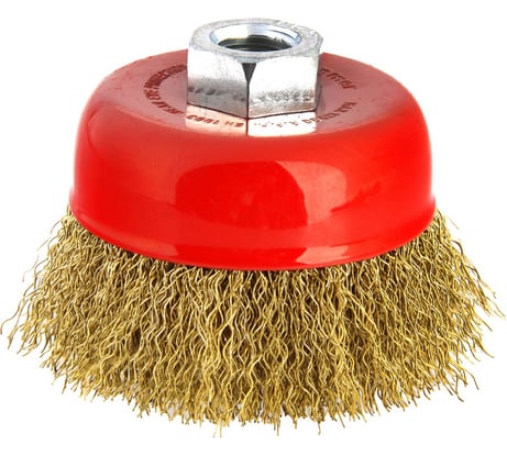 Кордщетка чашеобразная Flex 207-101 (65 мм; M14; гофрированная латунированная проволока) для УШМ HAMMER 32433