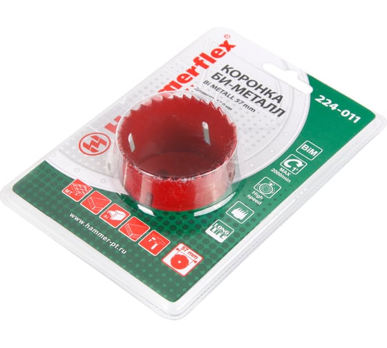 Коронка Bi METALL Flex 224-011 57 мм HAMMER 58744