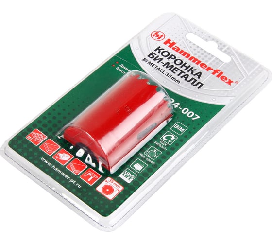 Коронка Bi METALL Flex 224-007 35 мм HAMMER 58739