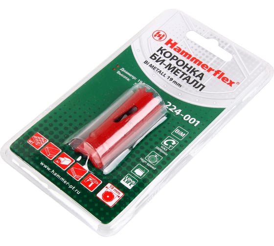 Коронка Bi METALL Flex 224-001 19 мм HAMMER 58729