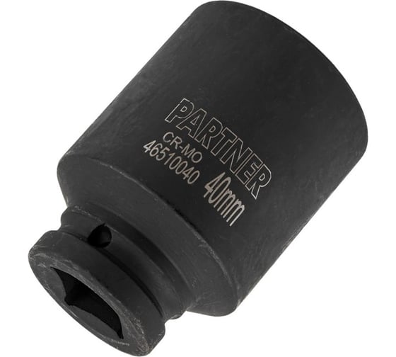 Головка ударная глубокая 6-гранная 40 мм, 3/4"DR Partner PA-46510040(13031)