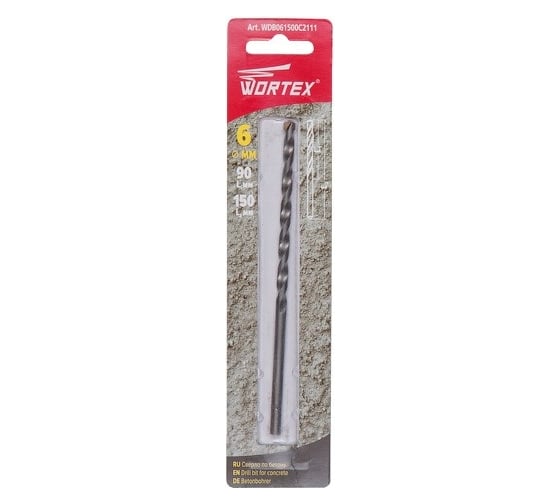 Сверло по бетону 6x150 мм WORTEX WDB061500C2111