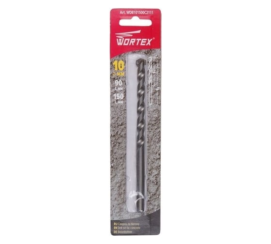 Сверло по бетону 10x150 мм WORTEX WDB101500C2111