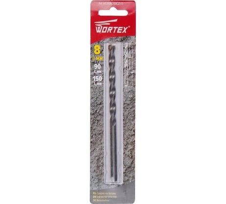 Сверло по бетону 8x150 мм WORTEX WDB081500C2111