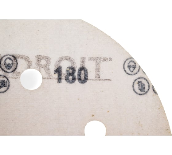 Шлифовальный круг Adroit 150 мм, на липучке, 7 отверстий, Р180, 100 шт Interflex AD27183307-100