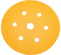 Шлифовальный круг Adroit 150 мм, на липучке, 7 отверстий, Р80, 100 шт Interflex AD27803307-100