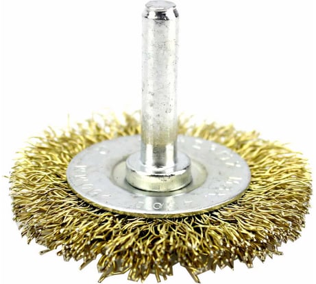 Щетка металлическая со шпилькой плоская 50 мм для дрели ON 20-02-150