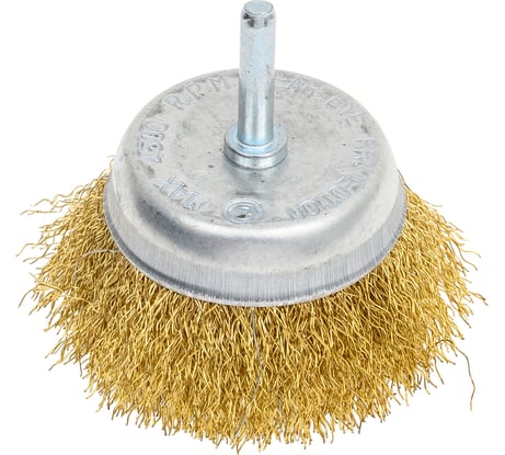 Щетка металлическая со шпилькой чашка 75 мм для дрели ON 20-02-075
