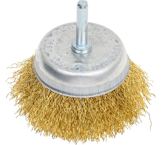 Щетка металлическая со шпилькой чашка 75 мм для дрели ON 20-02-075