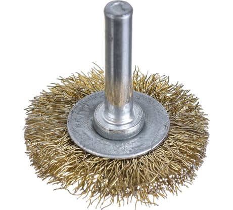 Щетка металлическая со шпилькой плоская 40 мм для дрели ON 20-02-140